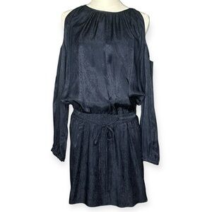 Wren&Willa Marella Cold Shoulder Dress Navy NEW Size L